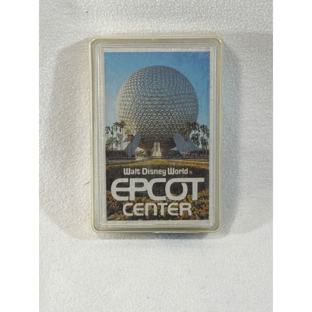 Vintage Walt Disney World EPCOT Center Playing Cards Sealed in Case Made in USA
